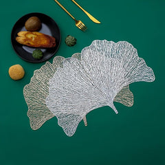 European Style Ginkgo Leaf PVC Kitchen Placemat