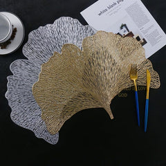 European Style Ginkgo Leaf PVC Kitchen Placemat