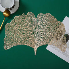 European Style Ginkgo Leaf PVC Kitchen Placemat