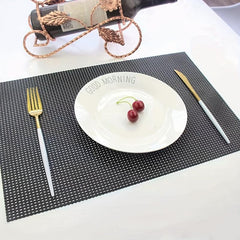 Set of 6 Woven Placemats, Anti-fouling Table Mats, Heat Insulation Pads