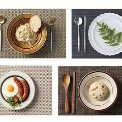 Set of 6 Woven Placemats, Anti-fouling Table Mats, Heat Insulation Pads