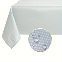 Light Grey Waffle Tablecloth for Rectangle Tables
