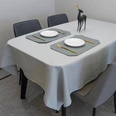 Light Grey Waffle Tablecloth for Rectangle Tables