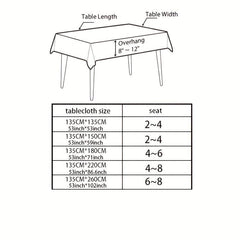Green Buds Tablecloth Stain Resistant Waterproof Washable Round Table Cover