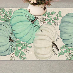 Thanksgiving Theme Polyester Table Runner Autumn Pumpkin Pattern