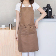 Waterproof Kitchen Halter Apron with Big Pocket