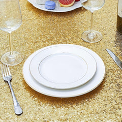 Polyester Round Tablecloth Sequin Tablecover Bridal Shower Party Decor