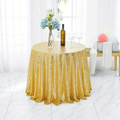 Polyester Round Tablecloth Sequin Tablecover Bridal Shower Party Decor