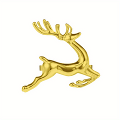 20pcs Golden Deer Napkin Rings Solid Cast Iron Polished Metal Xmas