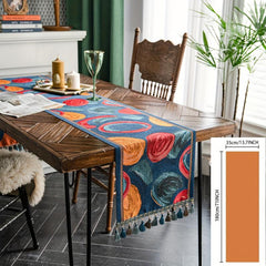 Colorful Balloon Pattern Polyester Table Runner