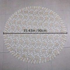 Vintage Lace Embroidered Tablecloth for Weddings and Parties