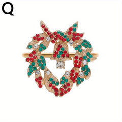 Snowflakes Christmas Tree Napkin Rings Cast Iron