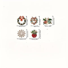 Snowflakes Christmas Tree Napkin Rings Cast Iron