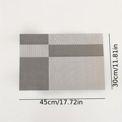 6pcs Jacquard PVC Placemats Washable Reusable Anti-fouling Table Mats