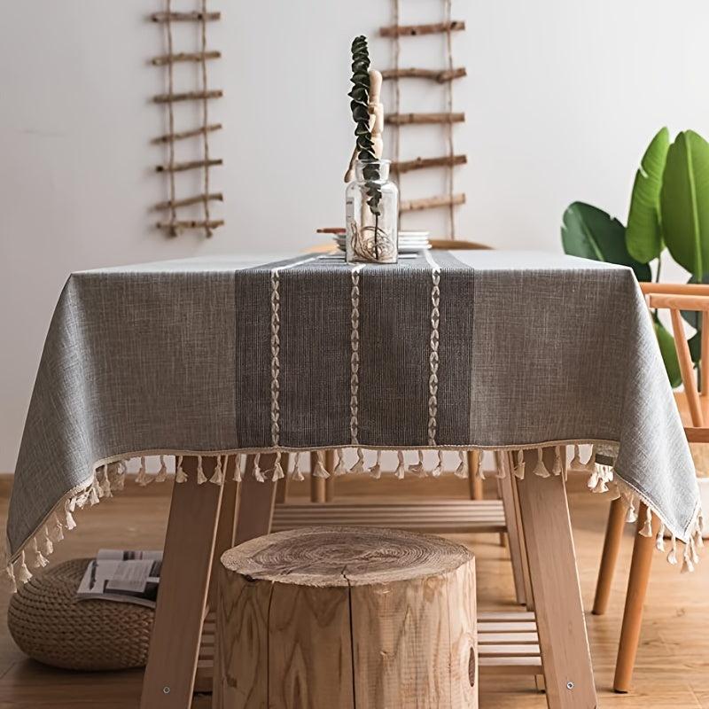Boho Fringe Tablecloth for Dining Kitchen Parties Buffet