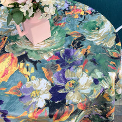 Vintage Flower Tablecloth Stain Resistant Waterproof Washable