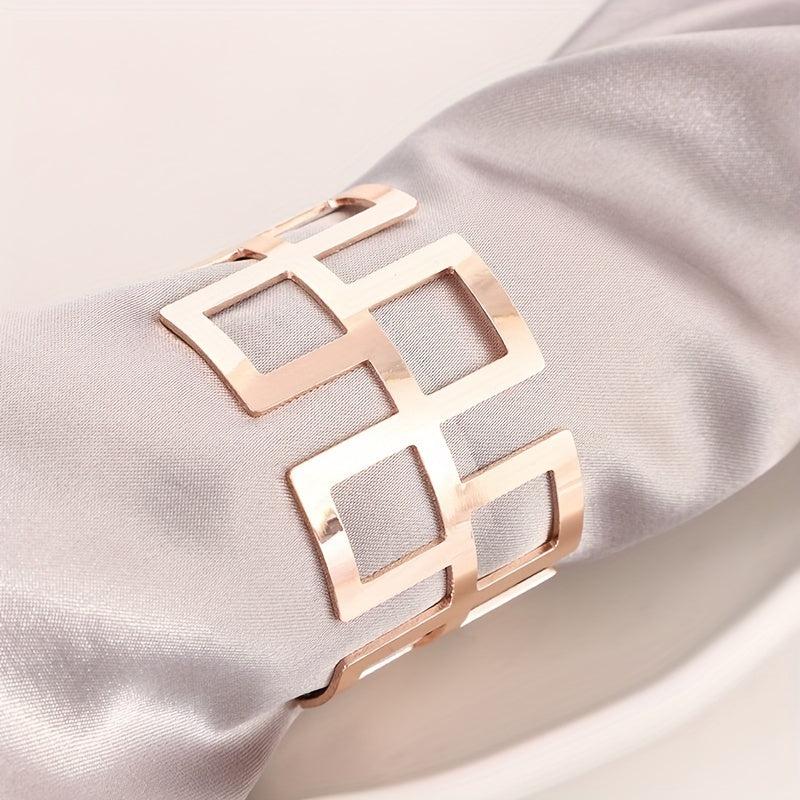 6pcs Metal Napkin Rings Cast Iron Polished Rings Halloween Decor