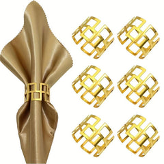 6pcs Metal Napkin Rings Cast Iron Polished Rings Halloween Decor