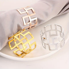 6pcs Metal Napkin Rings Cast Iron Polished Rings Halloween Decor