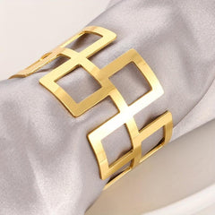 6pcs Metal Napkin Rings Cast Iron Polished Rings Halloween Decor