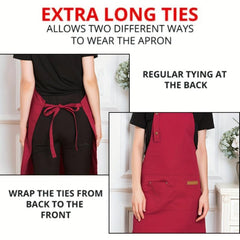 Adjustable Hanging Neck Apron Anti Stain Overalls 30in 26in