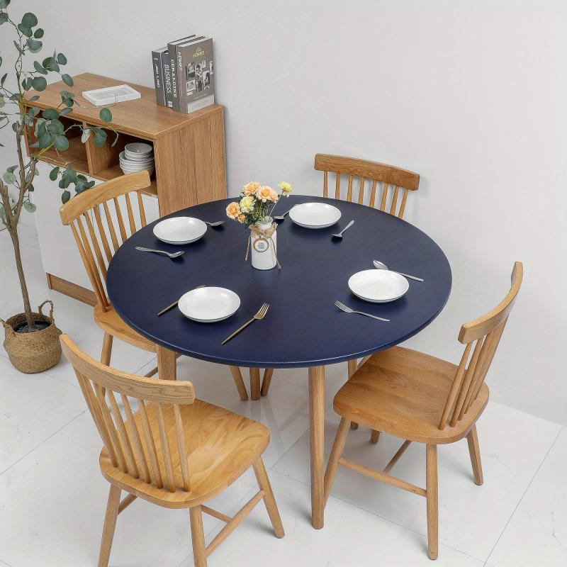 PVC Round Elastic Table Cover Waterproof Tablecloth