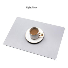 1pc PU Double Sided Leather Placemat Waterproof Table Mat