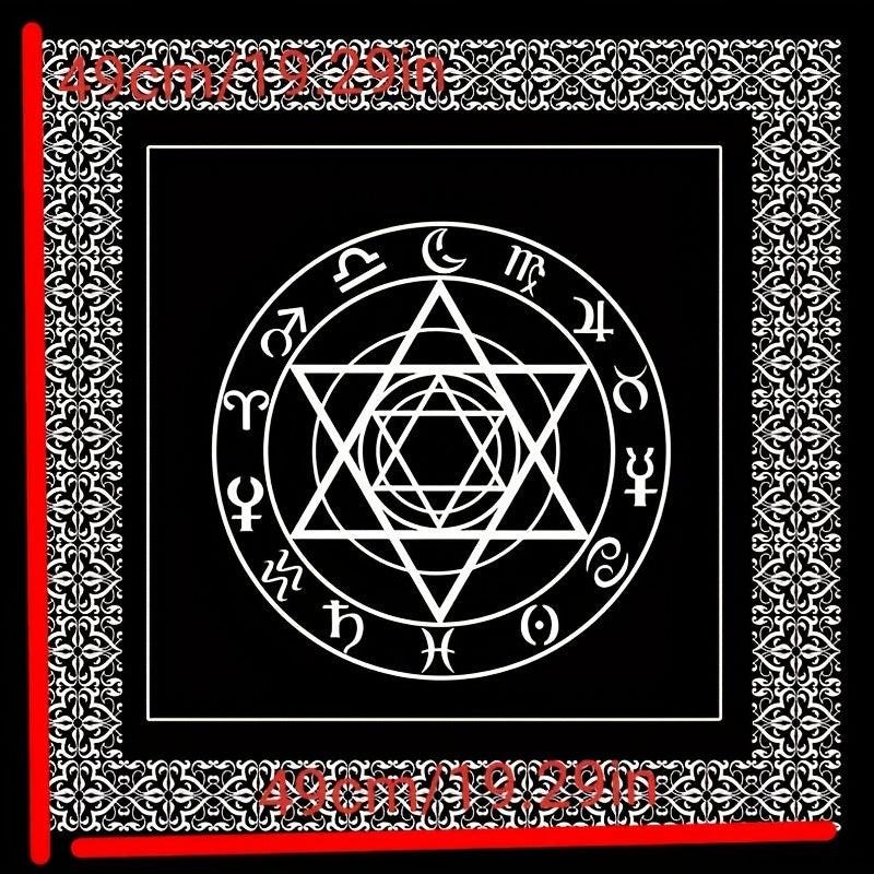 Boho Ethnic Style Tarot Cards Tablecloth for Divination Altar