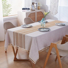 Coffee Nordic Fabric Table Cloth for Home Party Desk Cover