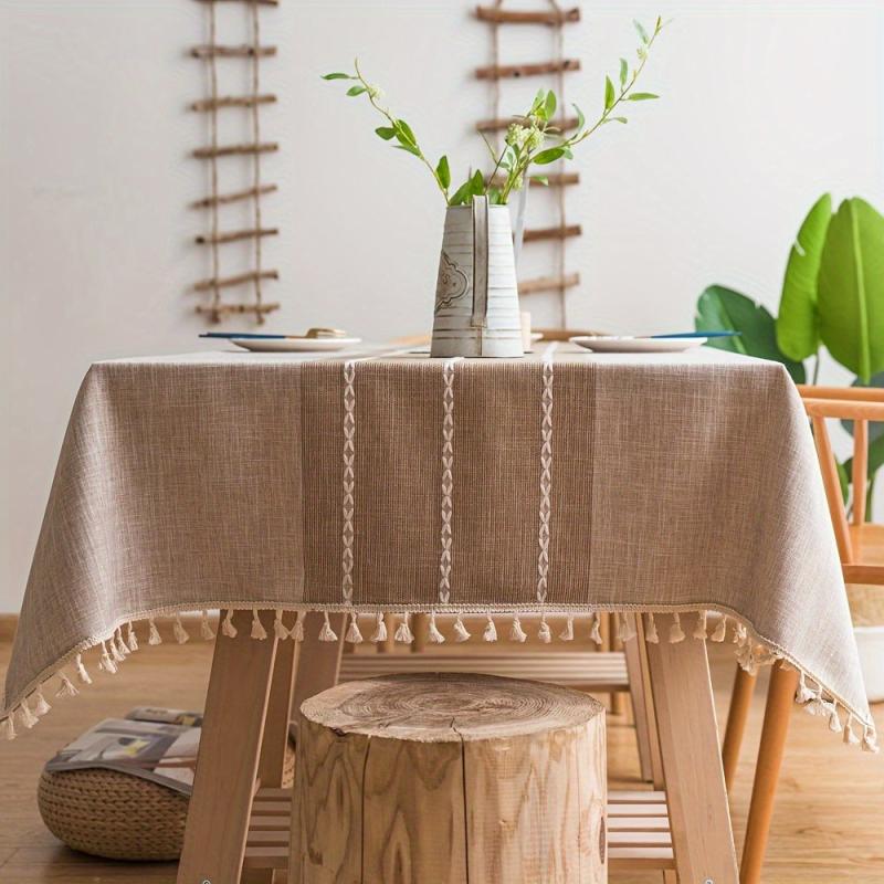 Coffee Nordic Fabric Table Cloth for Home Party Desk Cover