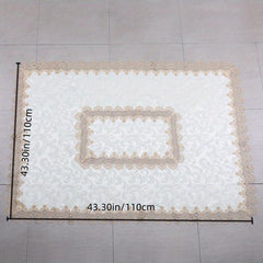Boho Style Rectangle Tablecloth Floral Embroidery Lace Cover
