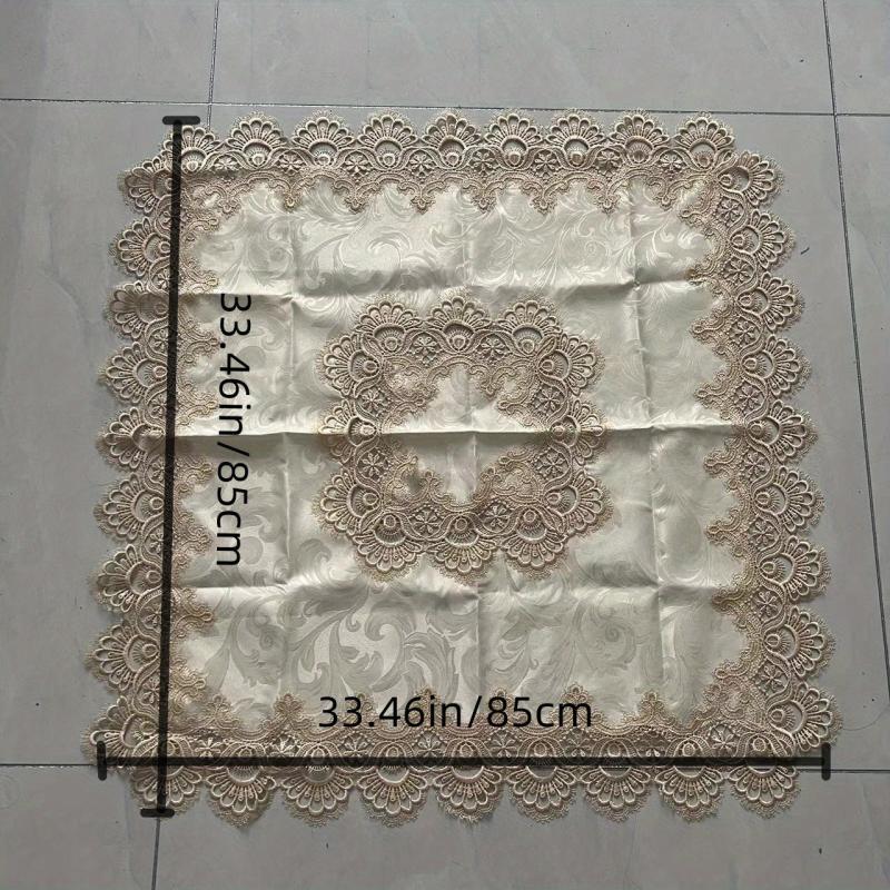 Boho Style Rectangle Tablecloth Floral Embroidery Lace Cover