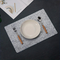 6pcs Nordic Style Plastic Placemat for Dining Table & Home Decoration