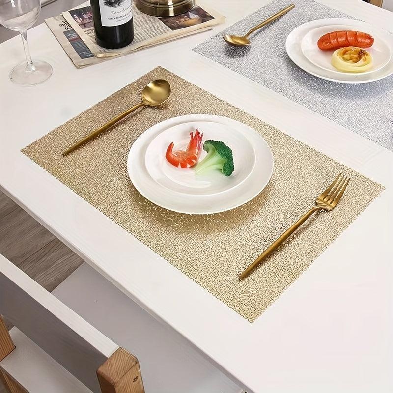 6pcs Nordic Style Plastic Placemat for Dining Table & Home Decoration