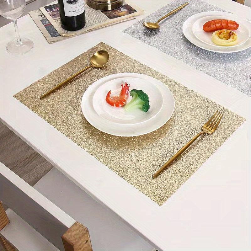 6pcs Nordic Style Plastic Placemat for Dining Table & Home Decoration