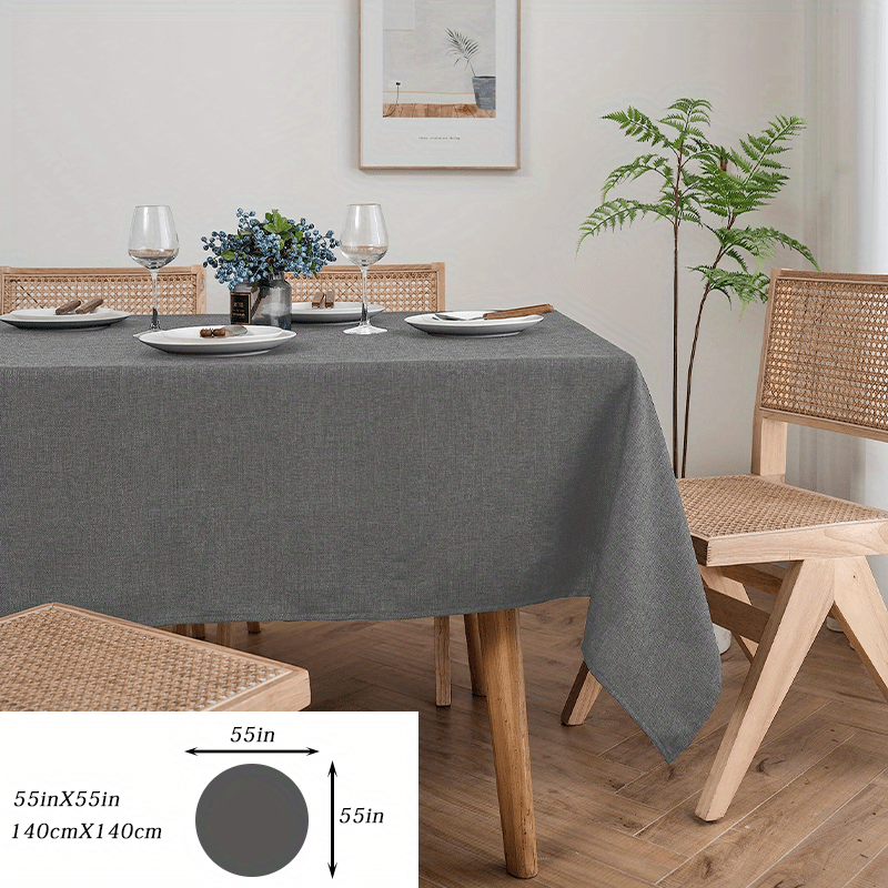 Polyester Table Cloth Grey Fabric Tablecloth