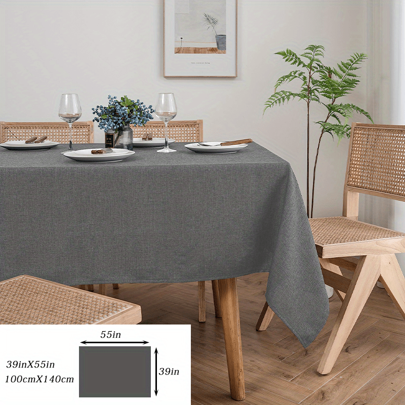 Polyester Table Cloth Grey Fabric Tablecloth