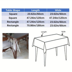Clear PVC Tablecloth Waterproof Anti Scratch Home Decor Friendly