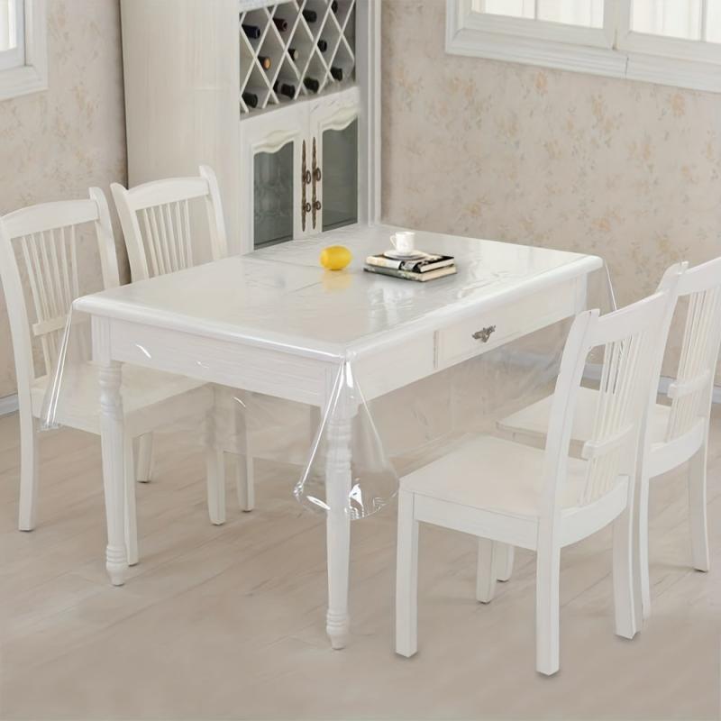 Clear PVC Tablecloth Waterproof Anti Scratch Home Decor Friendly