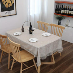 Jacquard Tablecloth Embroidery Dustproof Solid Rectangular Decorative Tablecloth