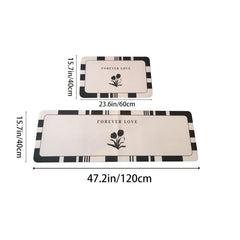 1pc Diatom Mud Floor Mat Absorbent Bathroom Kitchen Rug