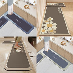 1pc Diatom Mud Floor Mat Absorbent Bathroom Kitchen Rug