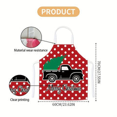 Linen Waterproof Apron Christmas Decorative Restaurant Home Kitchen Apro