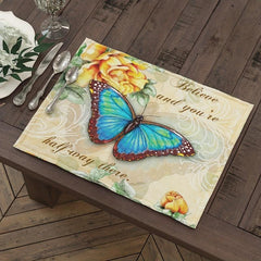 Vintage Butterfly Table Mats - Set of 4 - Waterproof