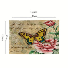 Vintage Butterfly Table Mats - Set of 4 - Waterproof