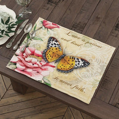 Vintage Butterfly Table Mats - Set of 4 - Waterproof