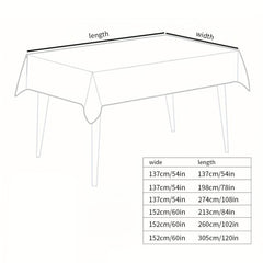Waterproof Vinyl Tablecloth Rectangular Style for Picnic Party Home