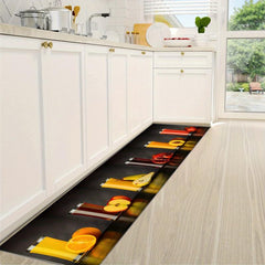 2pcs Anti Fatigue Kitchen Rugs Vintage Juice Absorbent Non Slip Cushioned