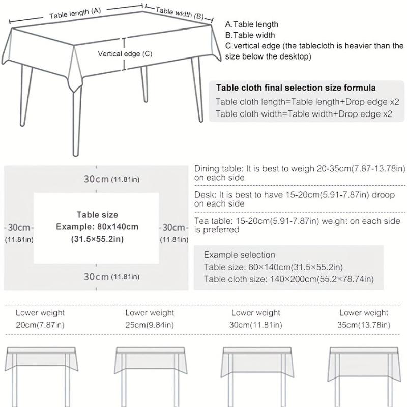 Checkerboard Tablecloth Stain Resistant Waterproof Lattice Table Cover