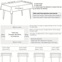 Checkerboard Tablecloth Stain Resistant Waterproof Lattice Table Cover